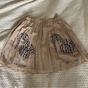 Anthropologie Tan Owl Skirt. Size 2.